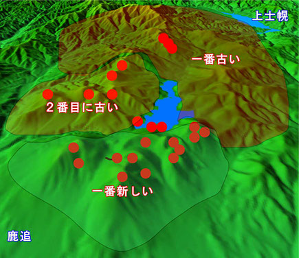 然別火山群が今の形になりつつある時代の火山活動